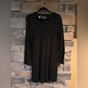 Gudrun Sjoden Black Dress with White Polka Dots